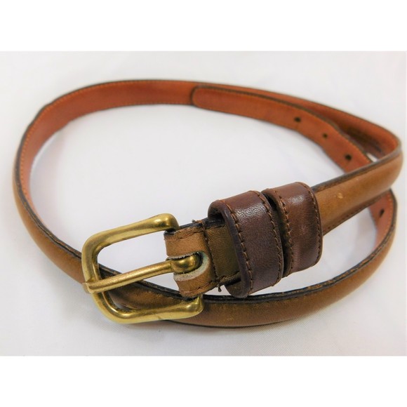 Vintage Coach Tan Leather Belt SZ 28 - Picture 1 of 6